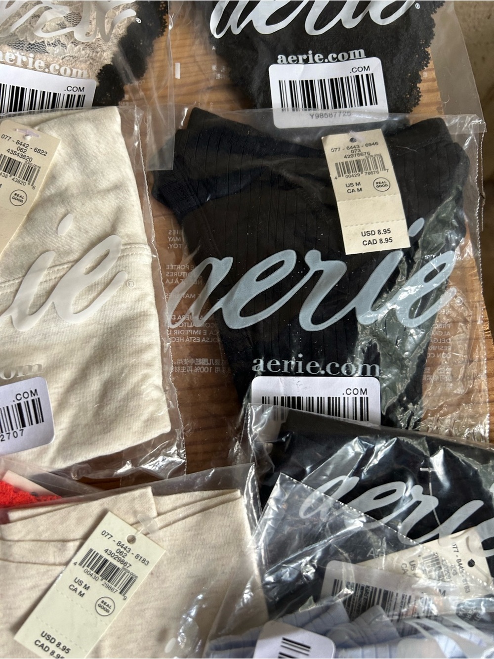 Lot of aerie Women’s Panties — new in bag, size medium, black, gray, multi - Picture 3 of 14